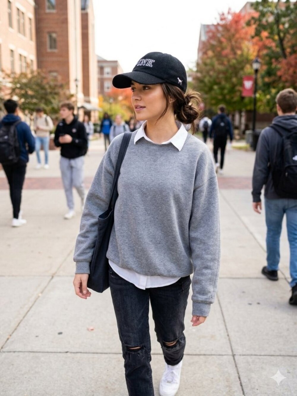 Victoria's Secret PINK Wool-Blend Collegiate Baseball Cap.